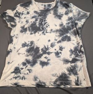 Danskin Women's Short Sleeve Tie-Dye Tee - Black and White